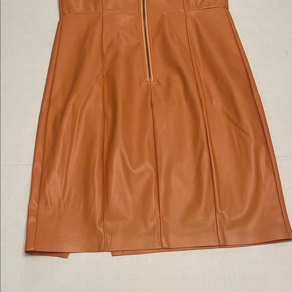 n:PHILANTHROPY NUEVO VEGAN LEATHER MINI DRESS IN CAMEL SIZE M - Picture 9 of 16